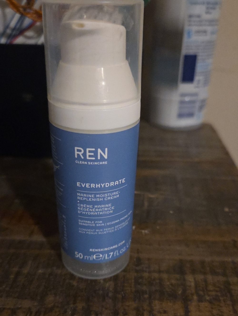 REN Everhydrate Marine Moisture Replenish Cream - Hydrating Face Cream (Blue)